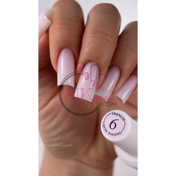 Жидкий полигель Crooz Liquid Polygel French№06, 15 мл